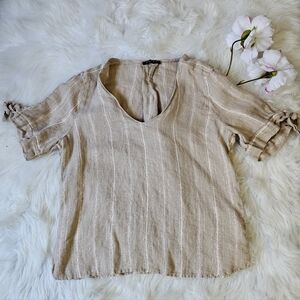Maven West 100 Percent Linen Top Large